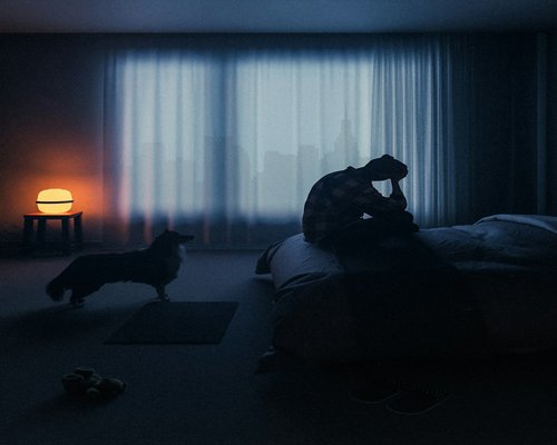quiet evening routine after a regular workday